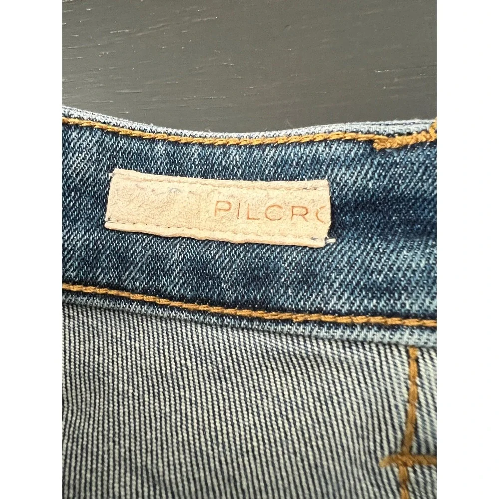Pilcro and the Letterpress High Rise Cigarette Distressed Jeans Blue 27 - Picture 4 of 13